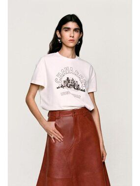 ZARA LEATHER MIDI SKIRT WILLY CHAVARRIA X ZARA